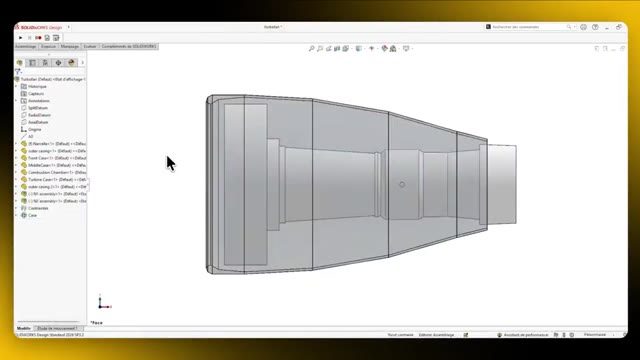 I03: Turbojet assembly in SolidWorks
