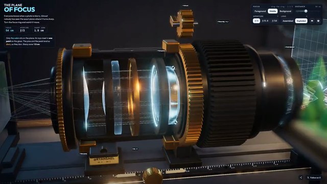 M105: Interactive lens lab: plane of focus in 3D