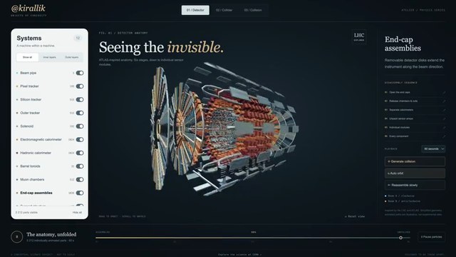 M107: Particle-collider exhibit that comes apart