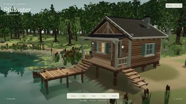 M54: Wetland lake: Blender to a Three.js world