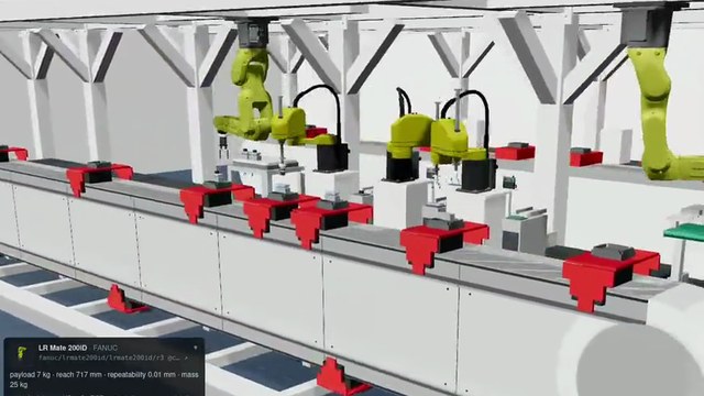 R43: Assembly line with hanging robots